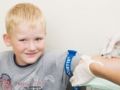 If the child is suspected of being infected with parasites, he gives blood for analysis.